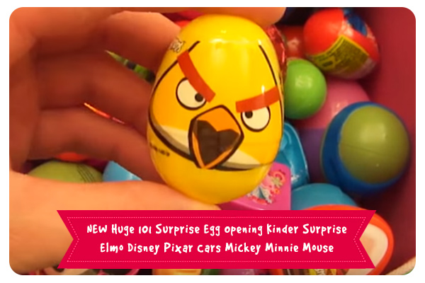 NEW Huge 101 Surprise Egg Opening Kinder Surprise Elmo Disney Pixar Cars Mickey Minnie Mouse