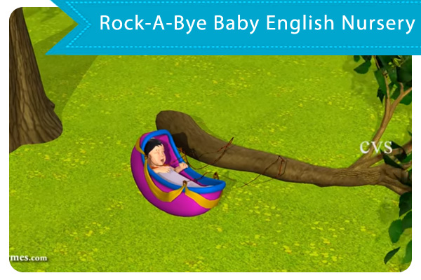 3D Animation Rock-A-Bye Baby English Nursery rhymes for children with lyrics