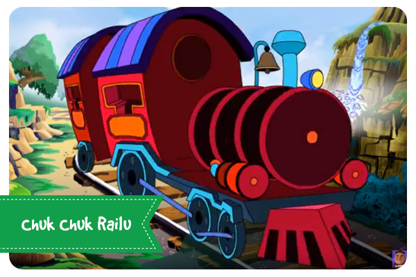 Chuk Chuk Railu || Animated 2D Nursery Rhymes