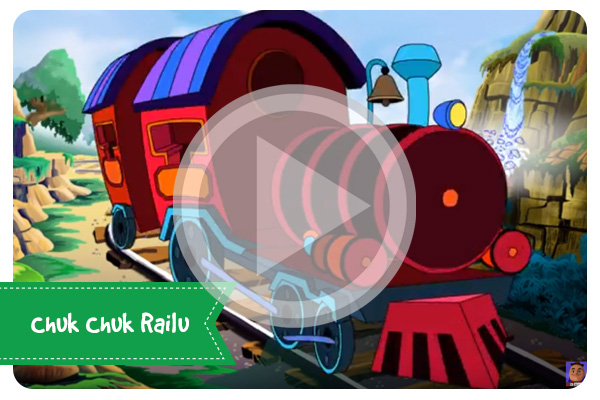 Chuk Chuk Railu || Animated 2D Nursery Rhymes