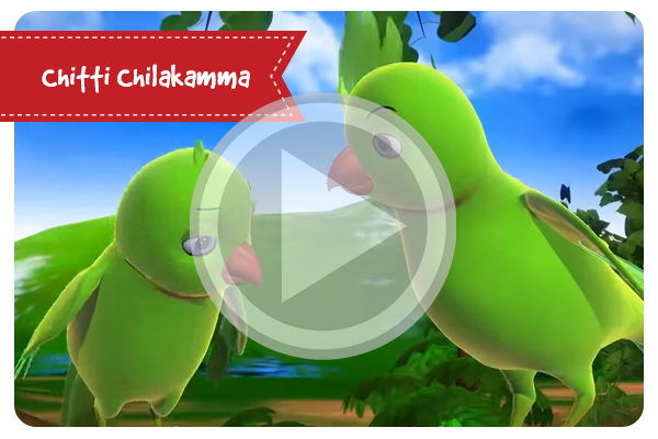 Chitti Chilakamma - Parrots 3D Animation Telugu Rhymes