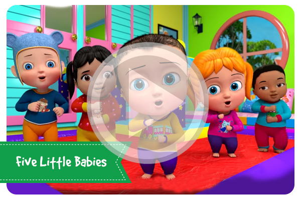 Five Little Babies | Vegetables Song