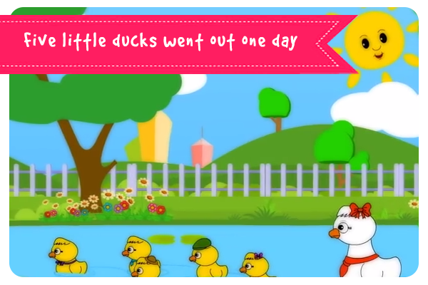 Five-little-ducks-went-swimming-one-day