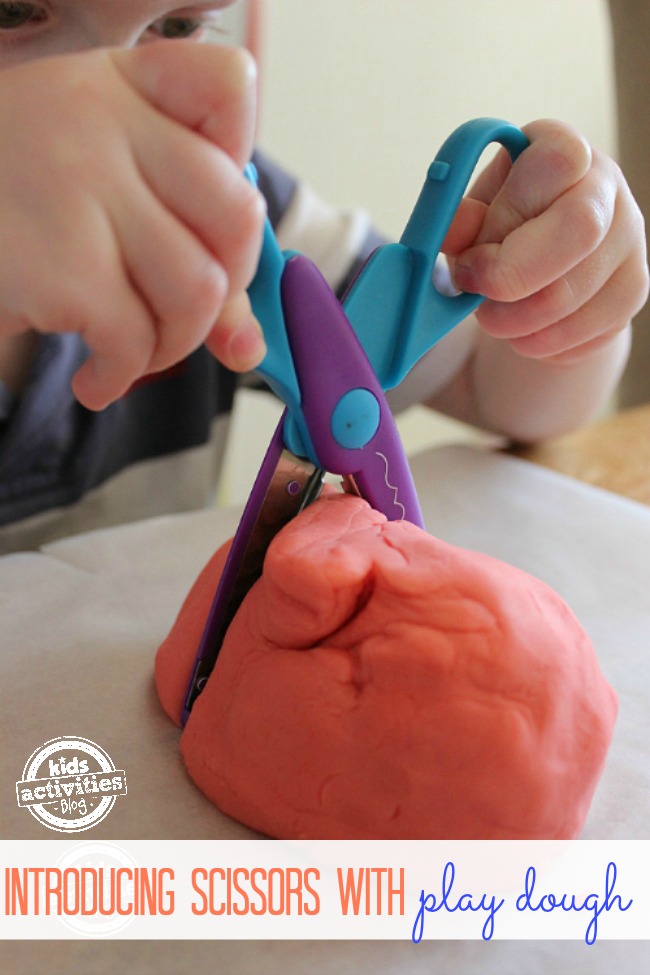 first-scissor-skills-with-play-dough