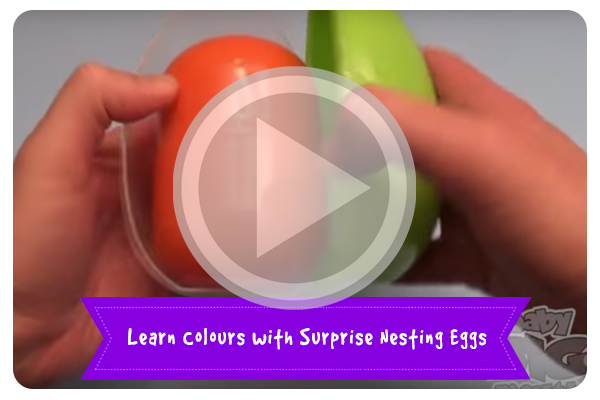 Learn Colours with Surprise Nesting Eggs! Opening Surprise Eggs with Kinder Egg Inside!