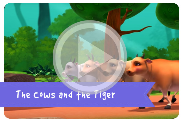 The Cows and the Tiger | Stories for Kids 
