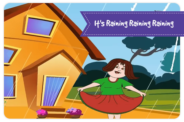 It's Raining Raining Raining Rhyme - Rain Songs For Kids