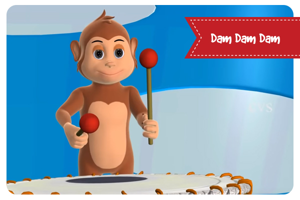 Dam Dam Dam – 3D Animation Telugu rhymes for children