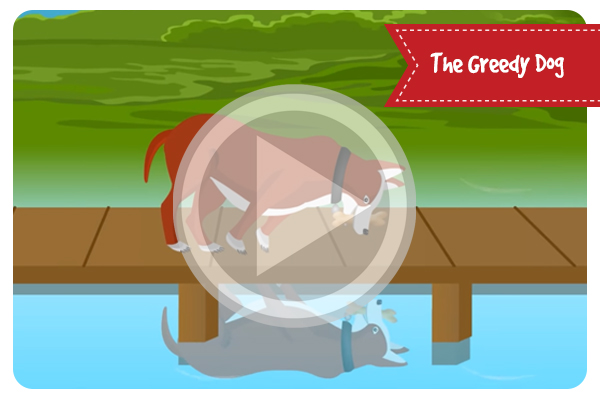 The Greedy Dog Moral story in English