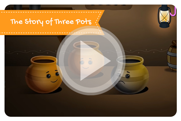 The Story of Three Pots English Moral Story 