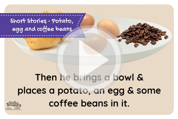  Potato, egg and coffee beans