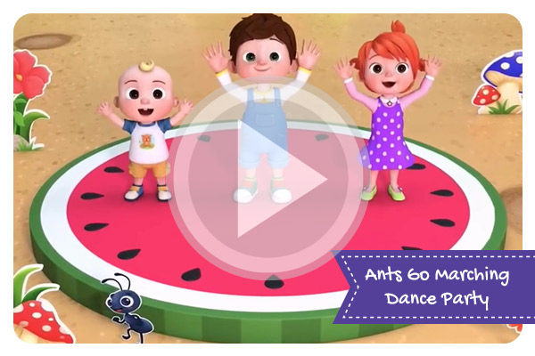 Ants Go Marching Dance Party Nursery Rhymes Kids Songs Happy Children TV
