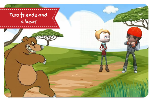 Two friends and a bear|English short story|kids story|moral story||
